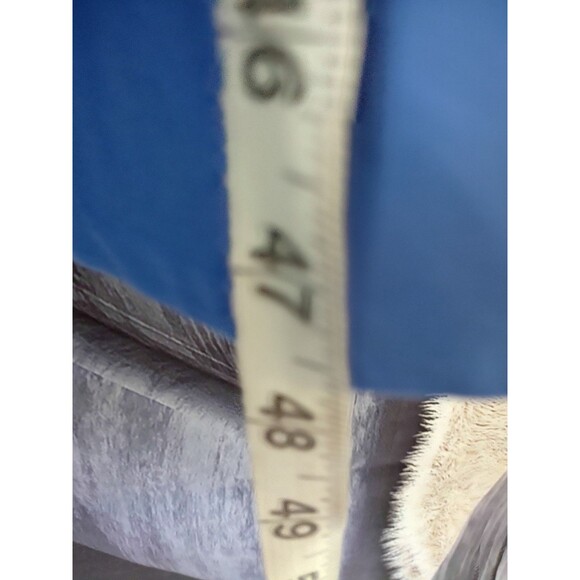 eShakti Dress Midi Size 1X 16W Embroidery Cotton Boho Peasant Hippie Office Blue - Picture 9 of 11